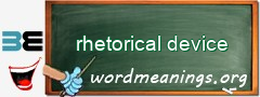 WordMeaning blackboard for rhetorical device